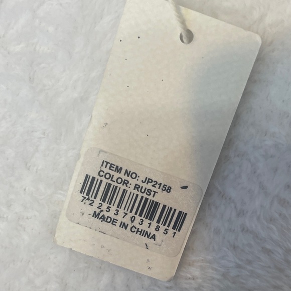 NWT Janice Apparel Red Rust Cream Boho Hippie Patterned Summer Cover up Kimono - Picture 11 of 12